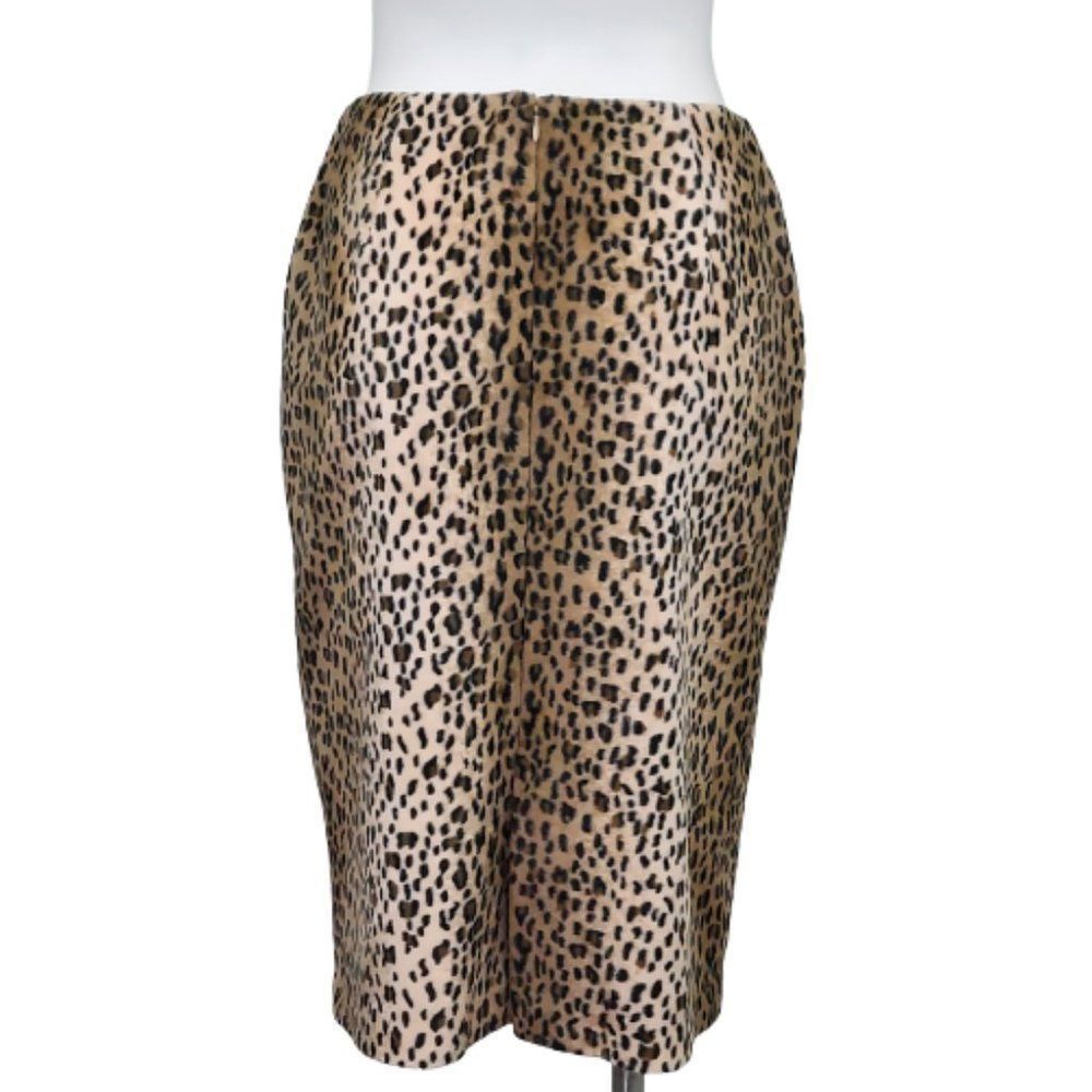 Vintage 90s Y2K Georgiou Studio Animal Print Skirt - Picture 4 of 14